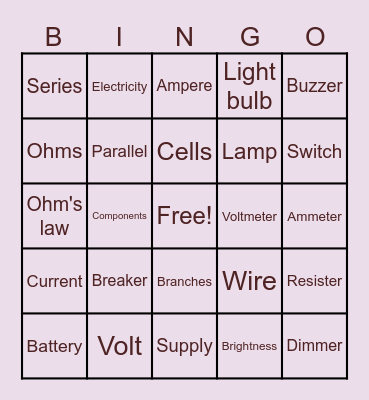 3/1 22 Bingo Card
