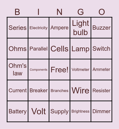 3/1 22 Bingo Card