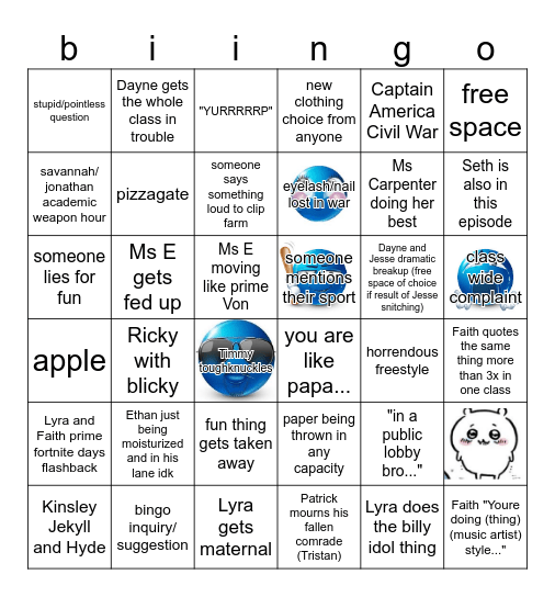 bingo 2SWAGGEDOU2 edition Bingo Card