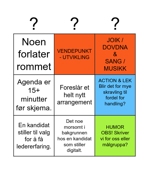 BINNABÁNNAŠ SESONG 9 Bingo Card