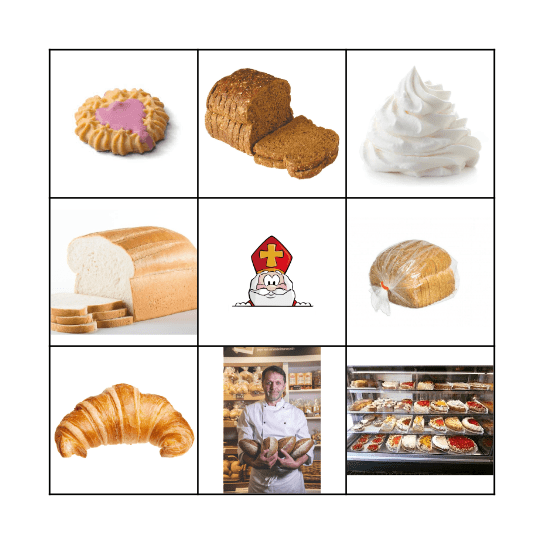 Bij de bakker Bingo Card