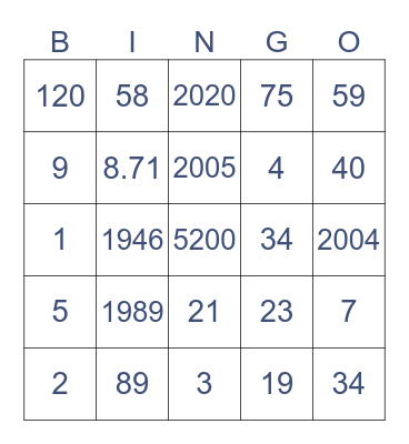 Coface BDi Bingo Card
