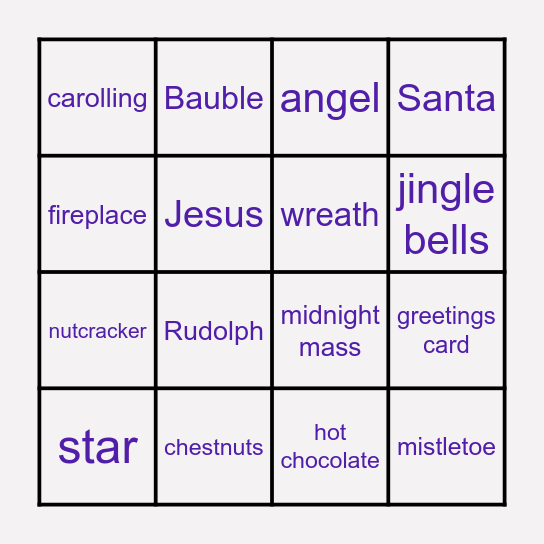 Christmas BINGO Card