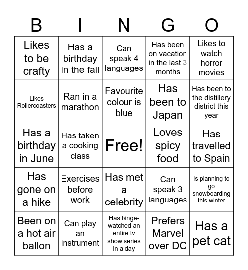 PMAB BRANCH BINGO Card