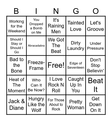 Elizabeth's Birthday Bingo Card
