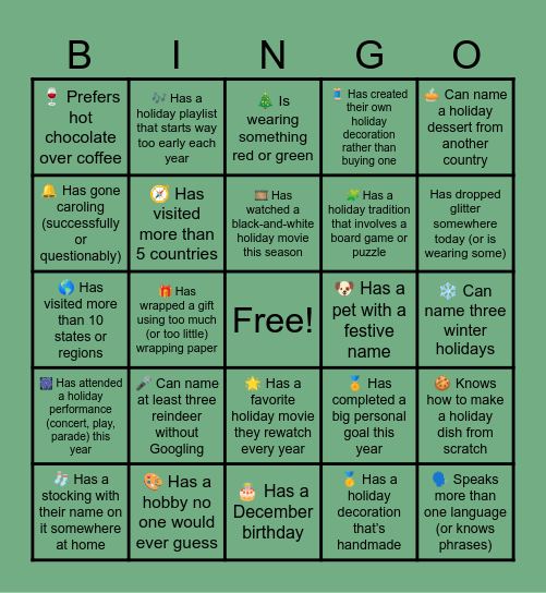 2025 PEOPLE Bingo Card