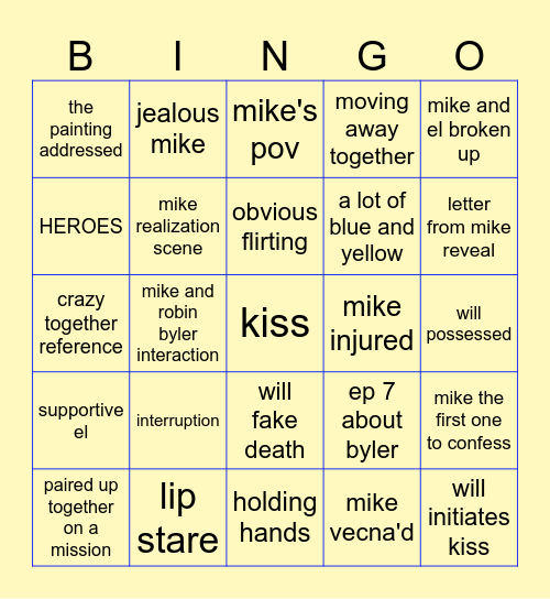 BYLER vol 2 Bingo Card