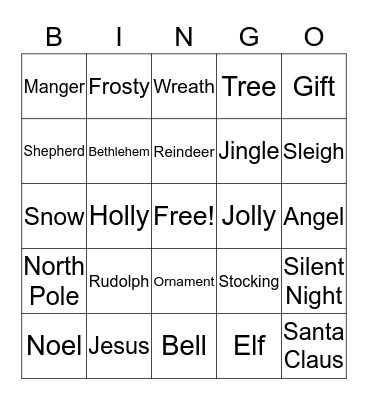 Christmas Bingo Card