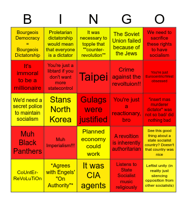 TANKIE BINGO Card