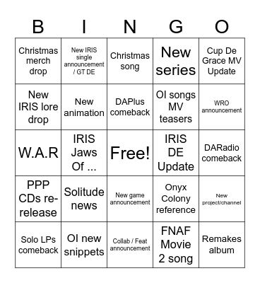 Bingo Card