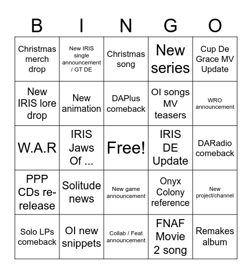 Bingo Card