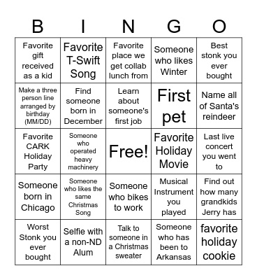 CastleArk Bingo Card