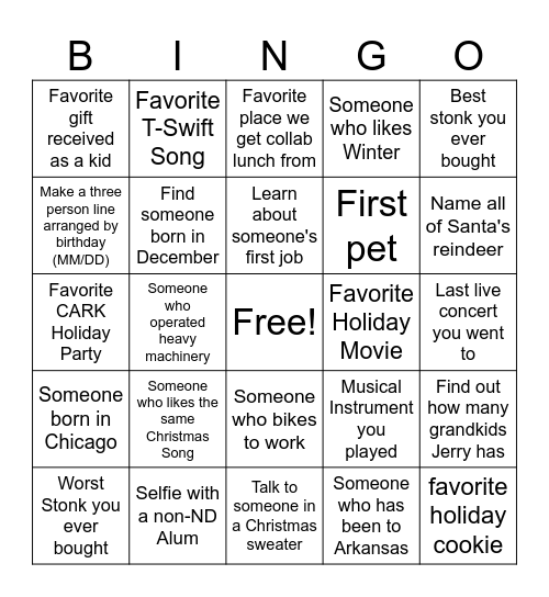 CastleArk Bingo Card