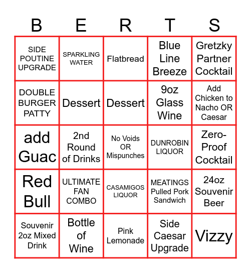 SERVER BINGO Card