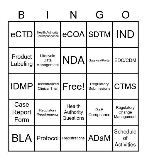 CRS BINGO Card