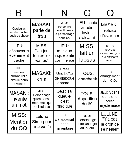 Slowrun Little Goody Two Shoes Bingo Card