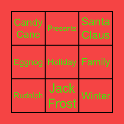 Christmas Bingo Card