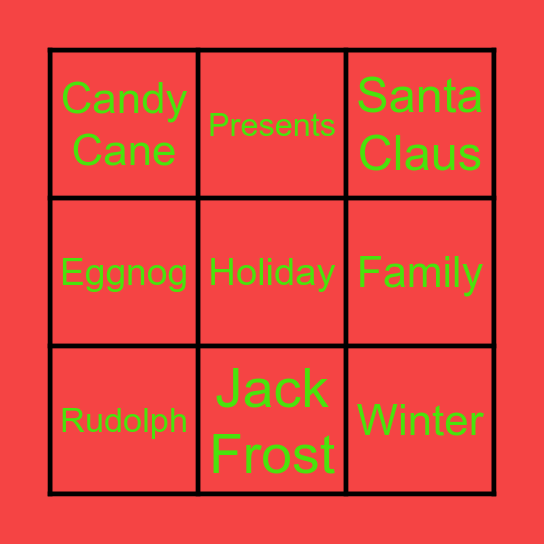 Christmas Bingo Card