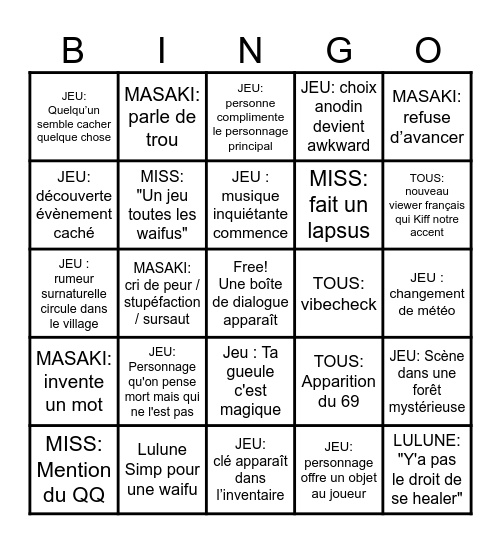 Slowrun Little Goody Two Shoes Bingo Card