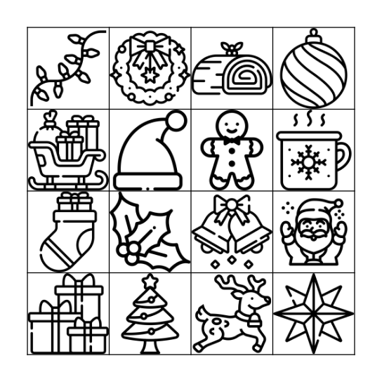 BINGO DE NOËL Bingo Card