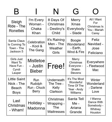 Christmas Bingo 2025 Bingo Card