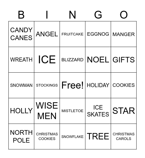 CHRISTMAS PARTY Bingo Card