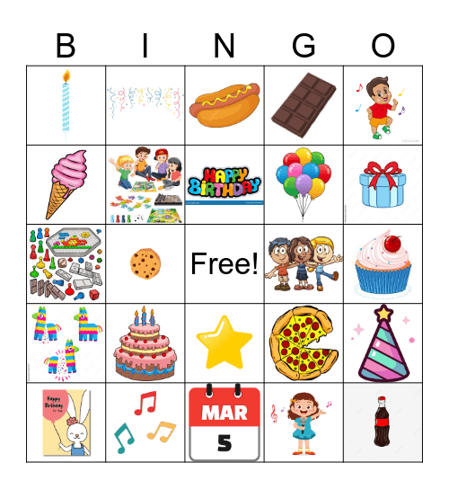 Birthday Bingo Card