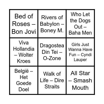Voorschoten Ronde 1 Bingo Card