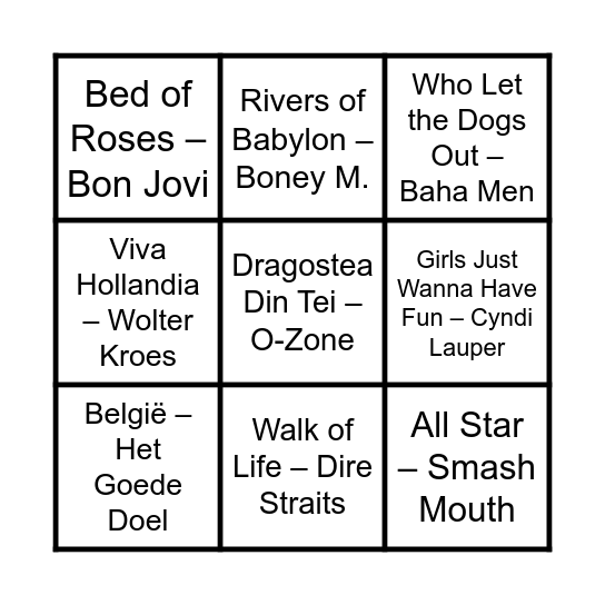 Voorschoten Ronde 1 Bingo Card
