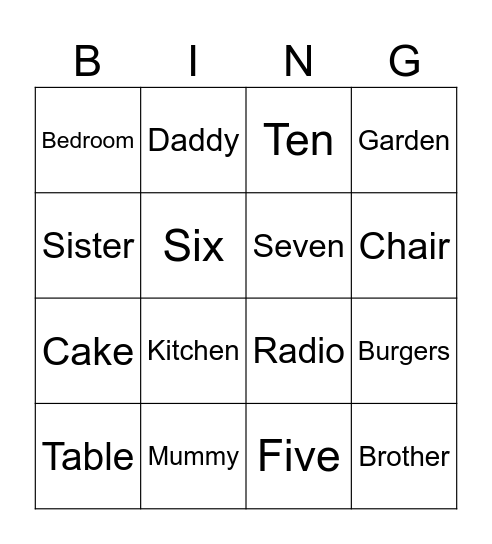 Bingo Card