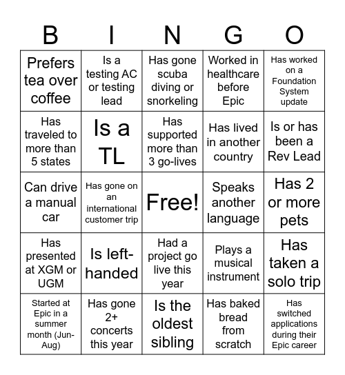 HB IS BINGO Card