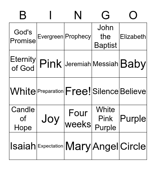 The Advent Bingo Card
