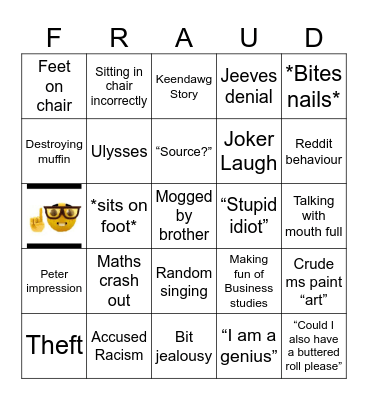 Murphy Bingo Card