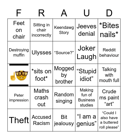 Murphy Bingo Card