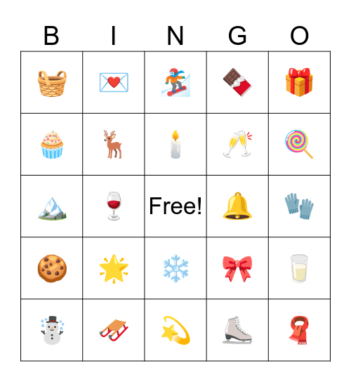 Vianočné Bingo Card