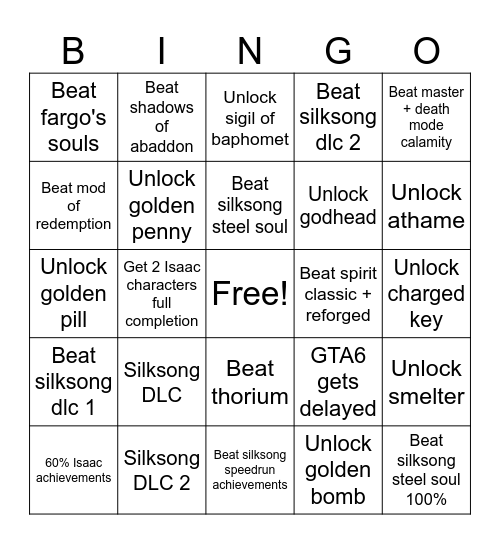 2026 bingo card Bingo Card