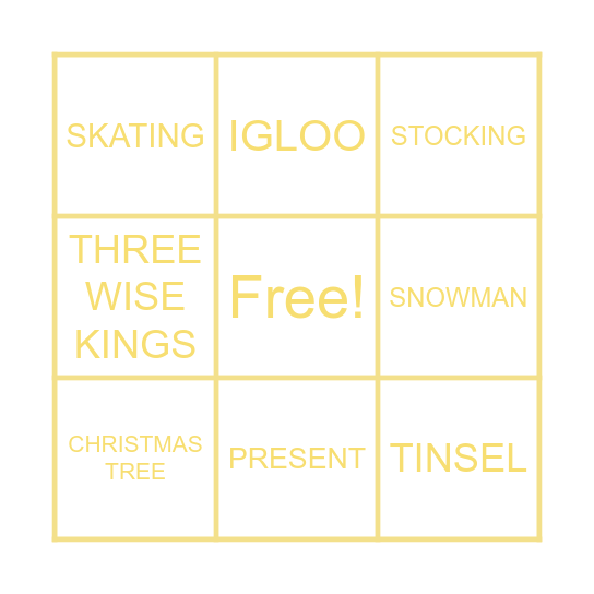 Christmas Bingo Card