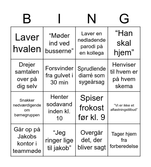 AS BINGO Card