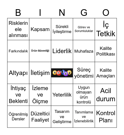 IATF 16949 Bingo Card