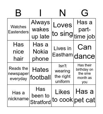 Fun Bingo Card