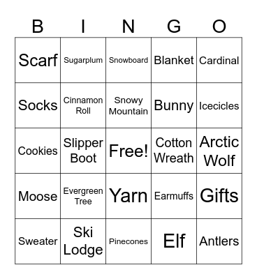 Winter BINGO Card