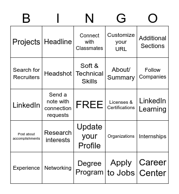 LinkedIn Bingo Card