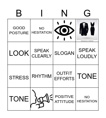 POSTURE and ATTITUDE Bingo Card