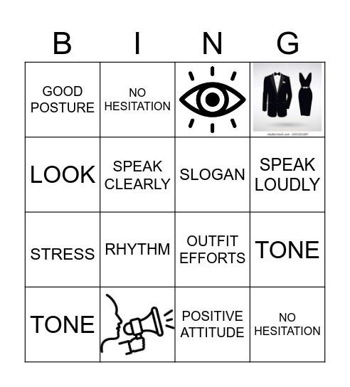 POSTURE and ATTITUDE Bingo Card