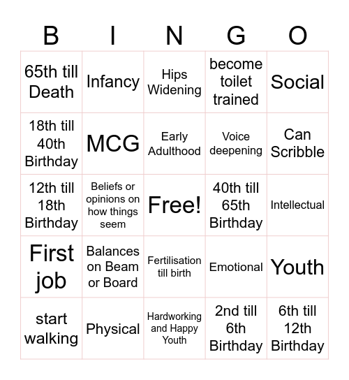 Bingo Card