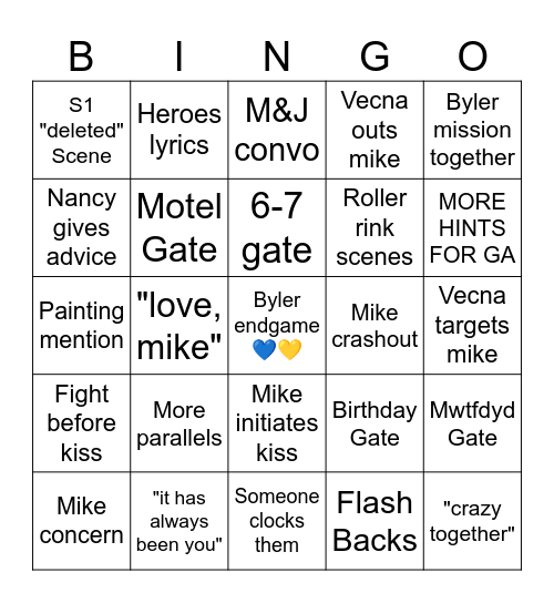 BYLERRR Bingo Card