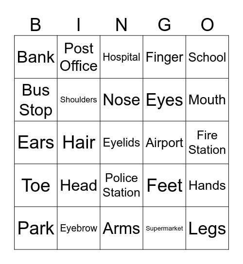 7th Grade's Bingo Card