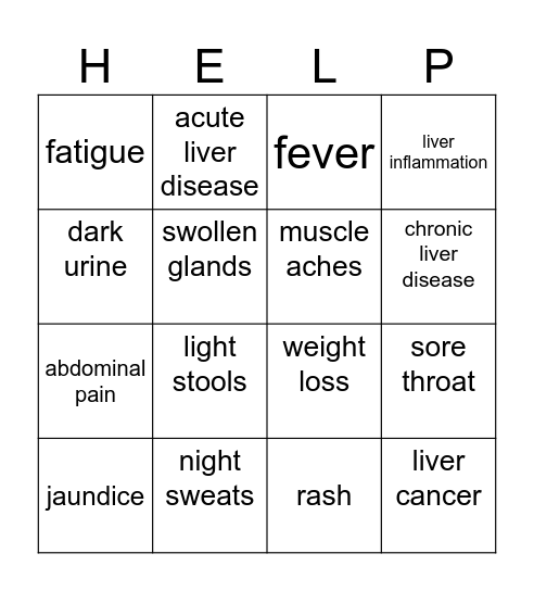 BBP Bingo Card