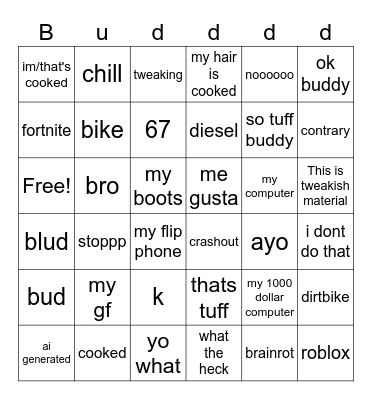jaxy boi bingo Card