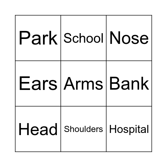 7th Grade's bingo Card